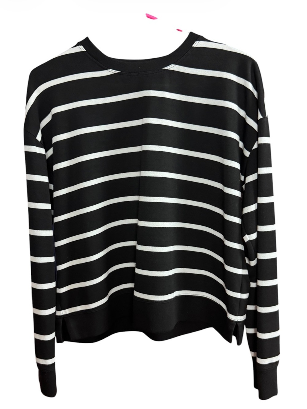 Danskin Striped Long Sleeve Crewneck Pullover size Medium